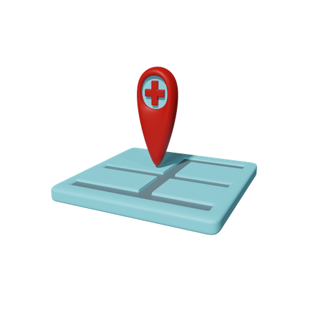 Hospital Location  3D Icon