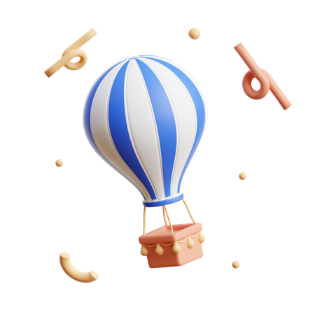 Hot Air Baloon  3D Icon