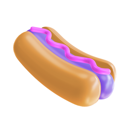 Hot Dog  3D Illustration