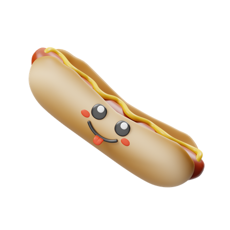 Hot Dog  3D Illustration