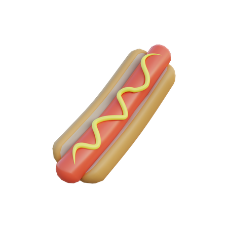 Hot Dog  3D Illustration