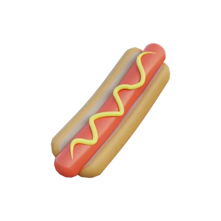 Hot Dog  3D Illustration