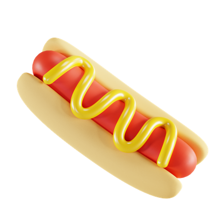 Hotdog  3D Illustration