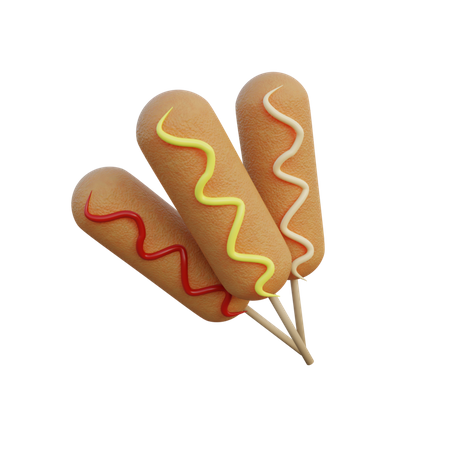 Hotdog  3D Illustration