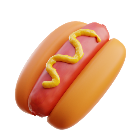 Hotdog  3D Illustration