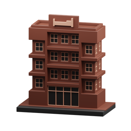 Hotel building  3D Icon