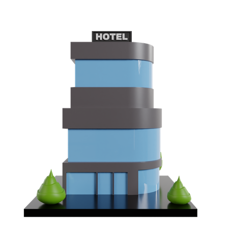 Hotel Building  3D Icon