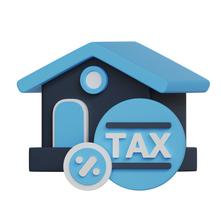 House Tax  3D Icon