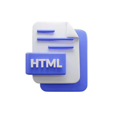 Html File  3D Icon