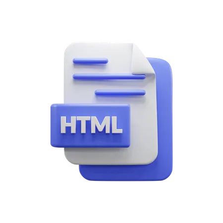 Html File  3D Icon