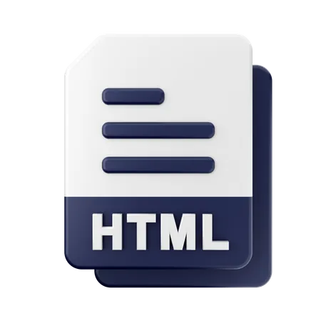 HTML File  3D Icon