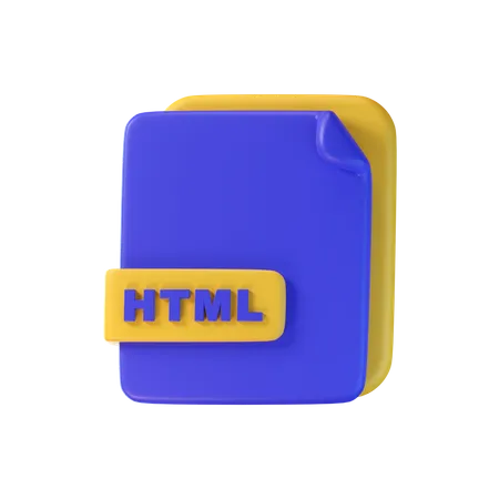 Html File  3D Icon