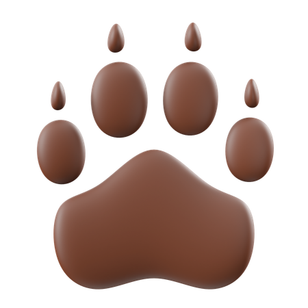 Huella animal  3D Icon