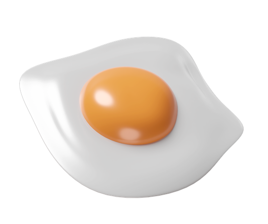 Huevos fritos  3D Icon