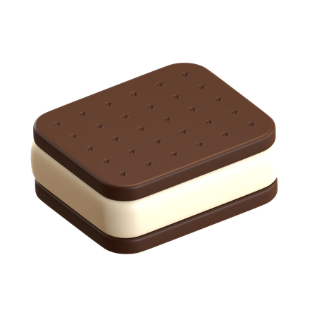 Ice Cream Biscuit Sandwich  3D Icon