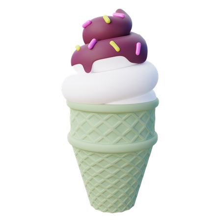 Ice Cream Cone  3D Icon