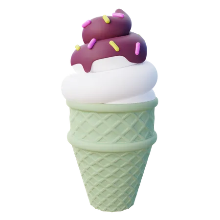 Ice Cream Cone  3D Icon