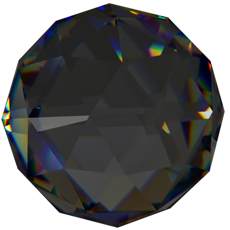 Ico Sphere Dark  3D Icon