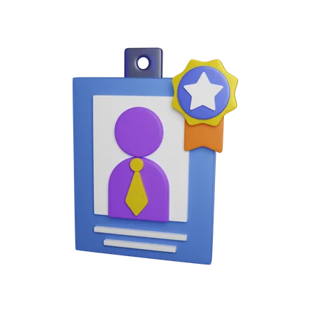 Identification Badge  3D Icon