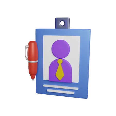 Identification Card  3D Icon