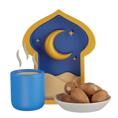 Nourriture iftar  3D Icon