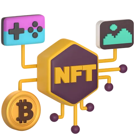 Red nft  3D Icon