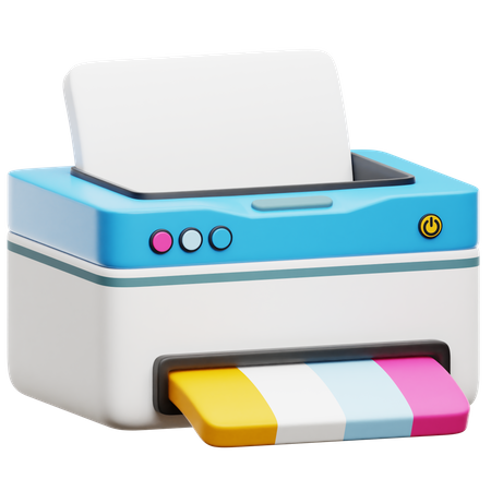 Impresora a color  3D Icon