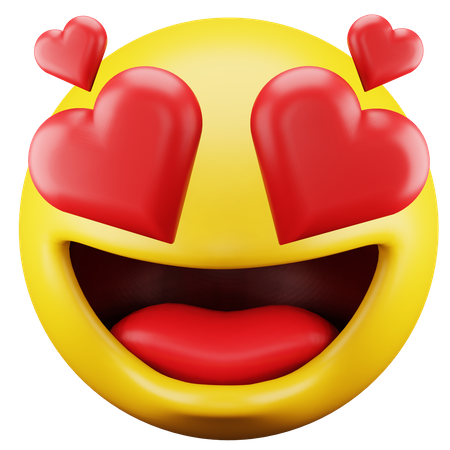 In Love Emoji  3D Icon