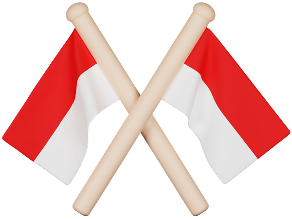 Indonesia Flag  3D Icon