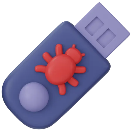 Infected Usb Drive  3D Icon