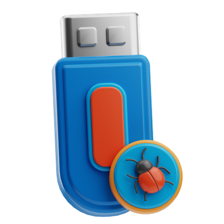 Infected Usb Drive  3D Icon