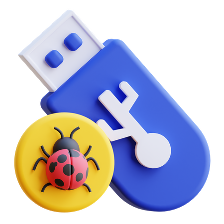 Infected Usb Drive  3D Icon