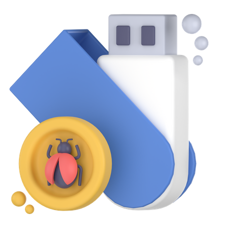 Infizierte Festplatte  3D Icon