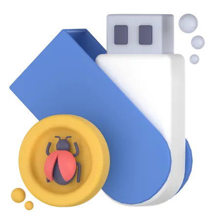 Infizierte Festplatte  3D Icon