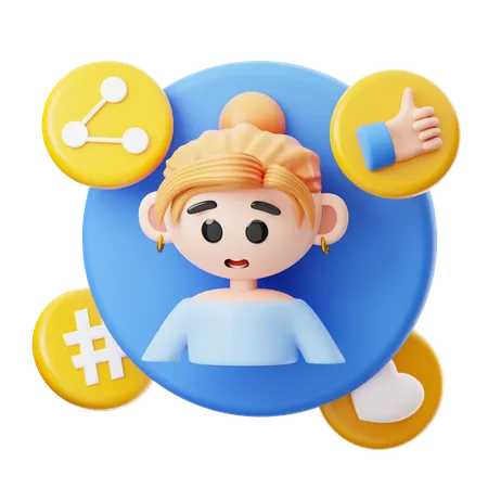 Influencer  3D Icon