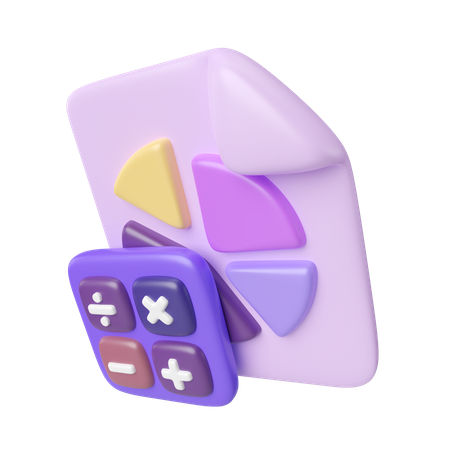 Informe contable  3D Icon