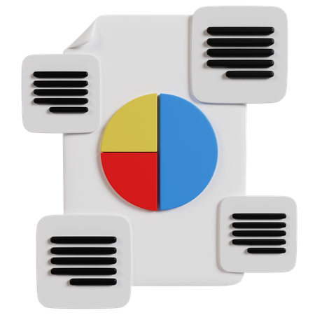 Informe de contabilidad visual  3D Icon