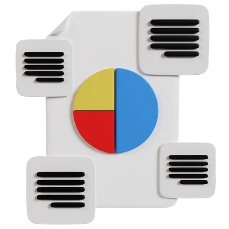 Informe de contabilidad visual  3D Icon