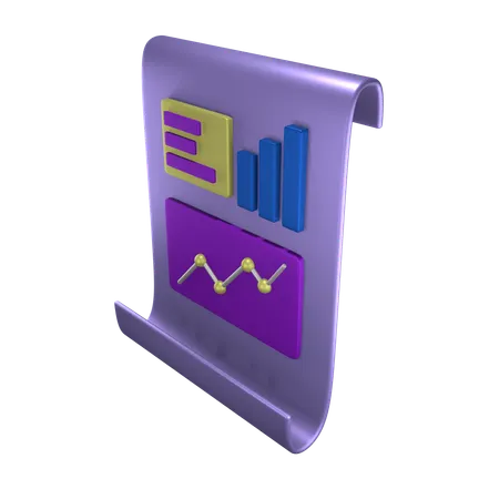 Informe estadístico  3D Icon