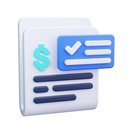 Informe financiero  3D Icon