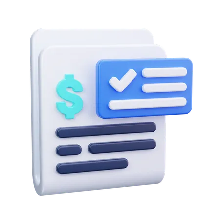 Informe financiero  3D Icon