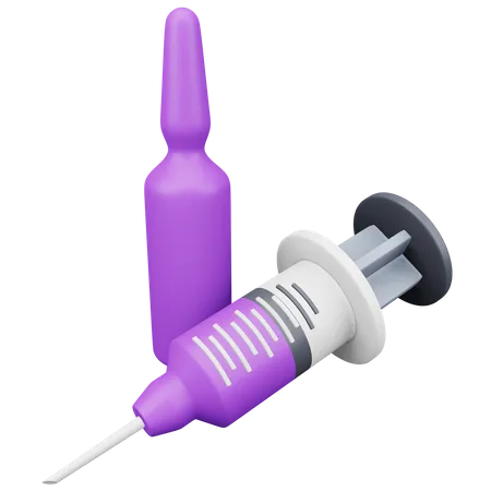 Injection with Ampoule  3D Icon