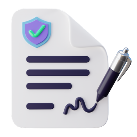 Insurance Claim Document  3D Icon