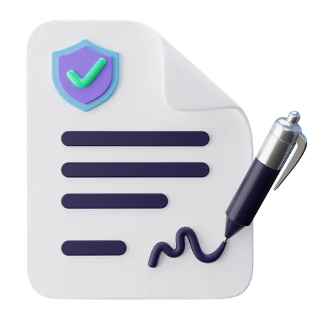 Insurance Claim Document  3D Icon