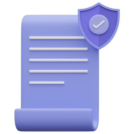 Insurance Document  3D Icon