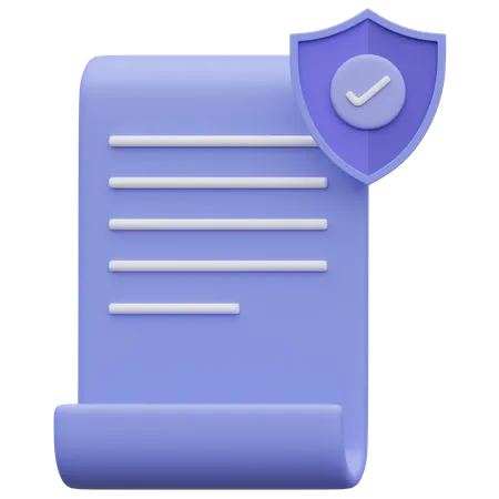 Insurance Document  3D Icon