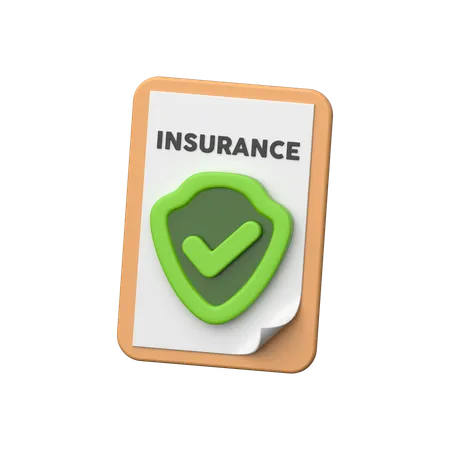 Insurance Paper  3D Icon