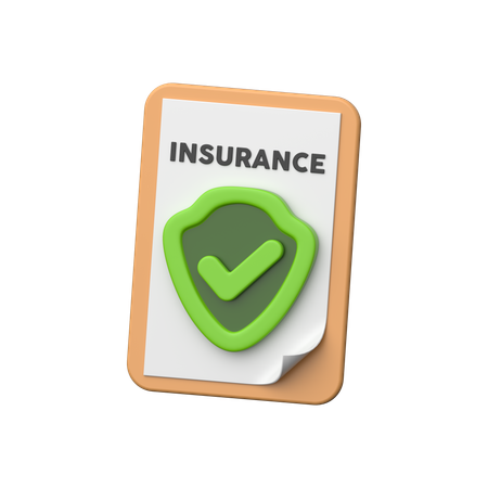 Insurance Paper  3D Icon