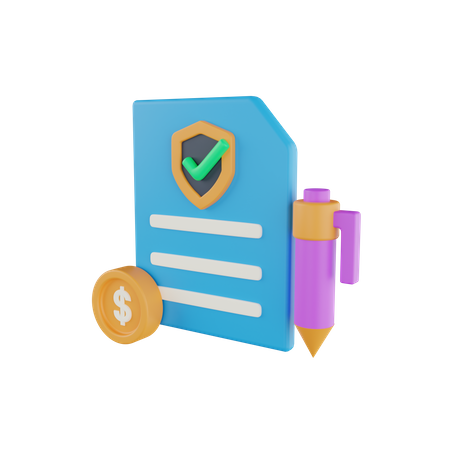 Insurance Paper  3D Icon