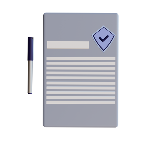 Insurance Policy  3D Icon